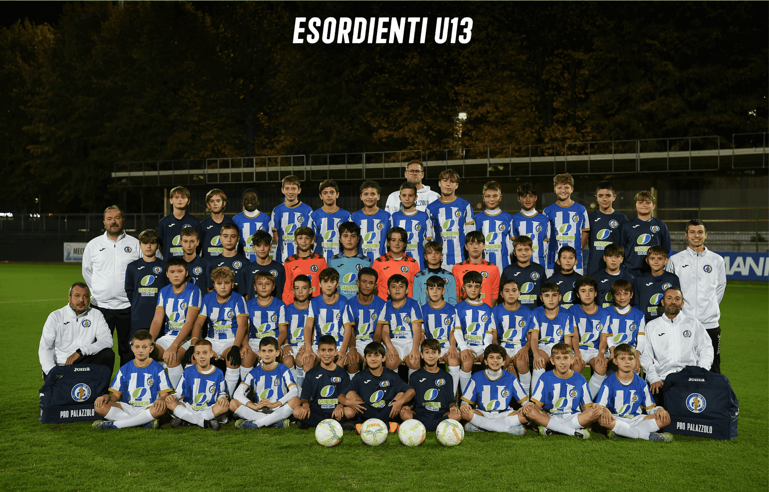 Foto di squadra Esordienti Under 13 del Pro Palazzolo, stagione 2025/2026